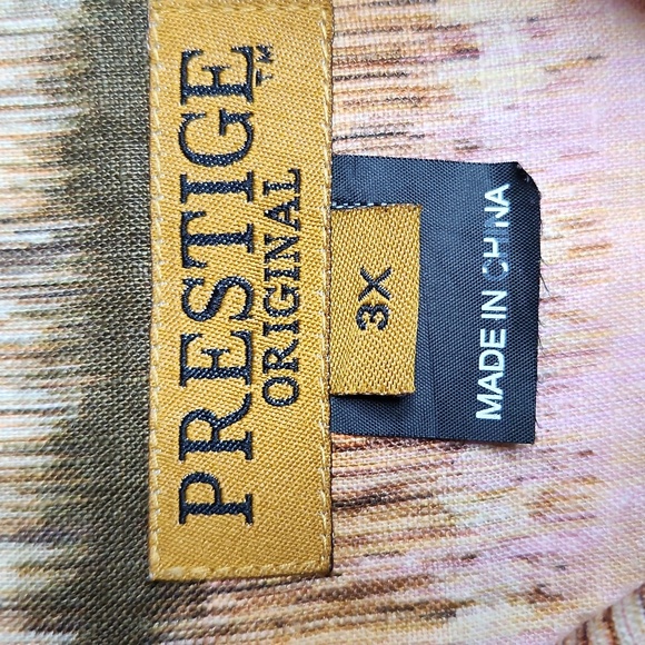 Prestige Original Greek Key100% Linen Shorts & Zip Front Short Sleeve Set Sz3XL - Picture 11 of 16